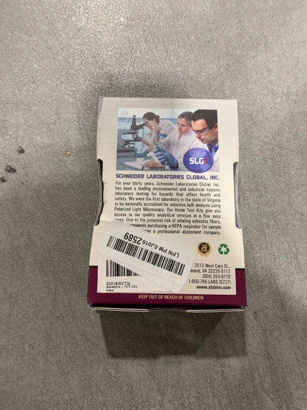Photo 1 of Asbestos Test Kit 1 PK (5 Bus. Days) Schneider Labs