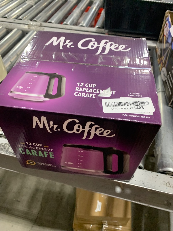 Photo 1 of Mr. Coffee 12-Cup Replacement Carafe – Compatible with Mr. Coffee 12 Cup Machines, Glass Pot with Black Handle