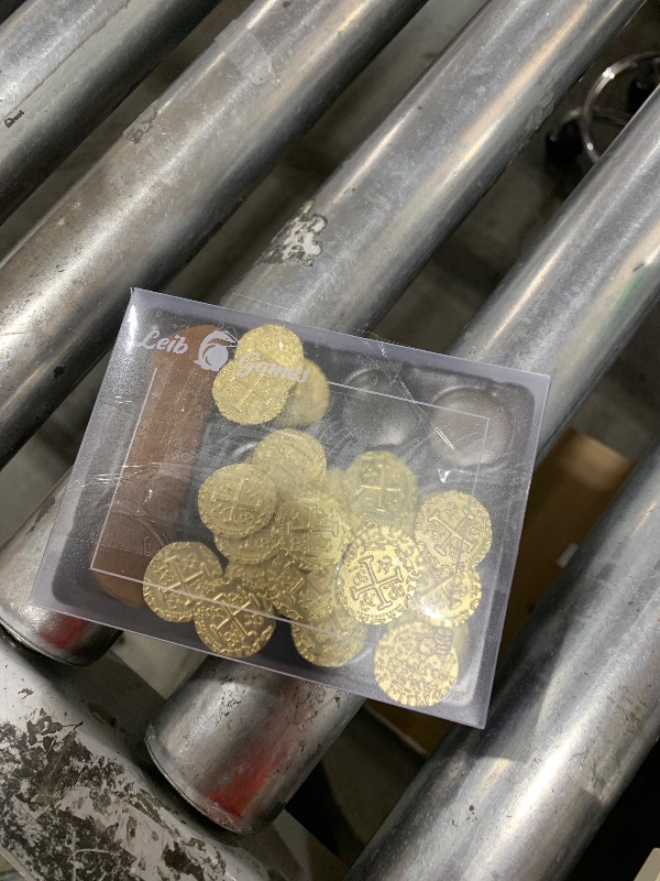 Photo 1 of Gold Metal Pirate Coins - 35 Gold Treasure Coin Set, Metal Replica Spanish Doubloons for Board Games, Tokens, Toys, Cosplay - Realistic Money Imitation, Pirate Treasure Chest, Medium Size 7/8"