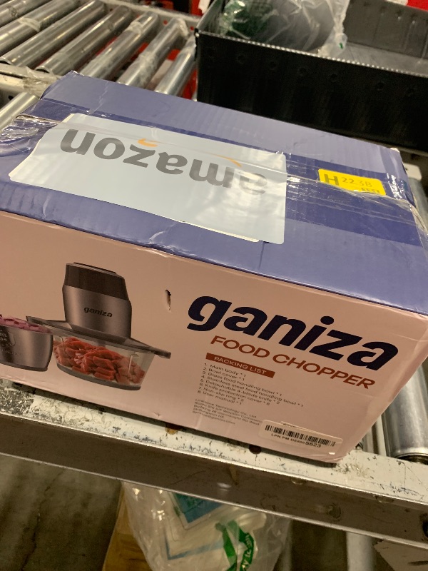 Photo 1 of GANIZA Food Processors, Electric Food Chopper with Meat Grinder & Vegetable Chopper - 2 Bowls (8 Cup+8 Cup) with Powerful 450W Copper Motor - Includes 2 Sets of Bi-Level Blades for Fruits/Meat/Nuts
