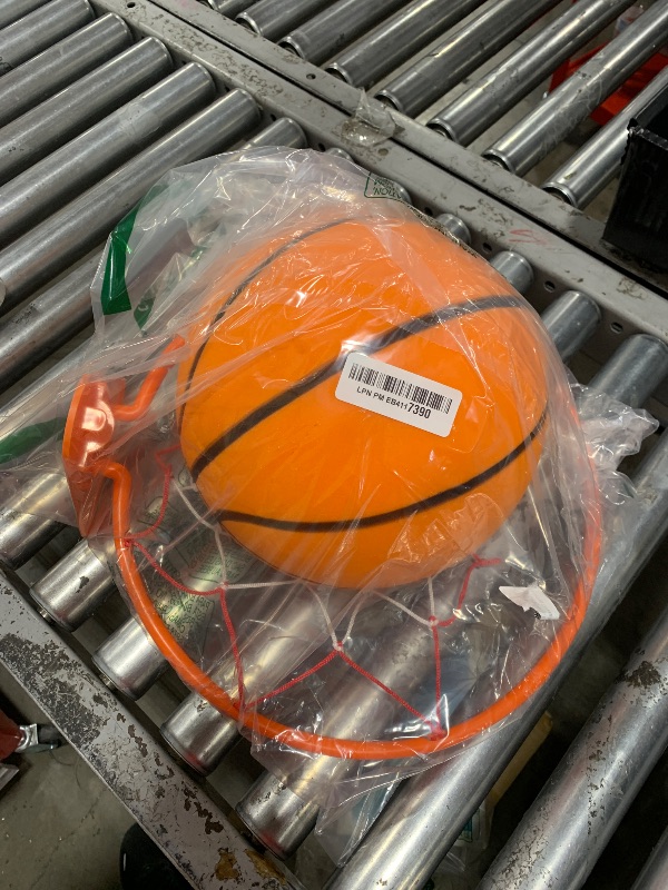 Photo 1 of Silipull Silent Basketball and Hoop Set Soft Foam Indoor Basketball No Noise for Indoor Dribbling and Shooting Practice Ideal for Teens Adults(Orange,Size 7)