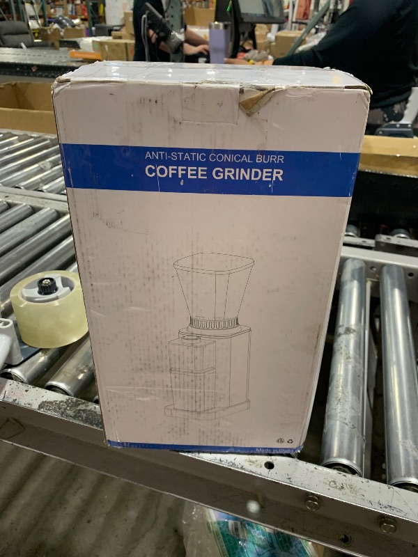 Photo 1 of Conical Burr Coffee Grinder Electric, Espresso Coffee Bean 48 Grinder Adjustable Grind Settings, Precision Timer, Stainless Steel, Anti-Static for Pour Over/Drip/French Press, Portafilter not Included