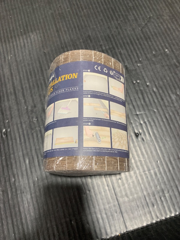 Photo 1 of FunStick 6"x36" 15 Sheets Peel and Stick Floor Tile Waterproof Brown Wood Vinyl Flooring Planks Peel and Stick Tile Floor for Bathroom Kitchen Sticky Laminate Flooring Peel Stick Wood Planks for Walls