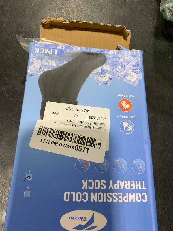 Photo 1 of Tolaccea Reusable Gel Cold Therapy Sock for Hot & Cold Therapy, Ankle Foot Ice Pack Wrap for Injuries, Instant Pain Relief for Achilles Tendonitis, Plantar Fasciitis, Foot Heel -1pcs