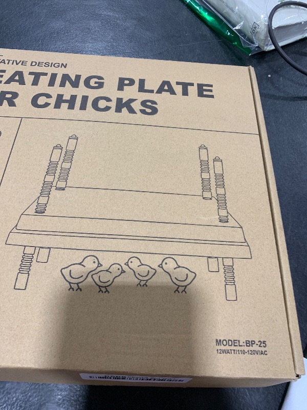 Photo 1 of Tiflev 10" x 10" Chick Brooder Heating Plate with Anti Stand Cone, Brooder Heater for Chicks with Adjustable Heights