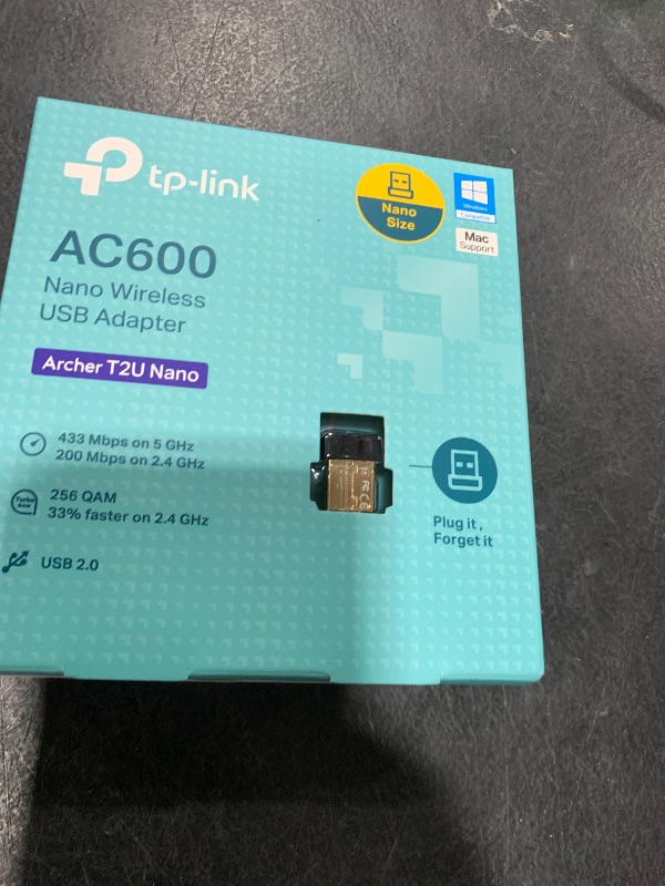 Photo 1 of TP-Link Nano AC600 USB Wifi Adapter(Archer T2U Nano)- 2.4G/5G Dual Band Wireless Network Transceiver for PC Desktop, Travel Size, Supports Windows (11,10, 8.1, 8, 7, XP / Mac OS X 10.9-10.14)