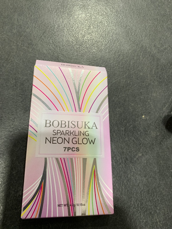 Photo 1 of BOBISUKA 7 Colors Neon Eye Liner: UV Glitter Liquid Eyeliner Pencil - Colorful Waterproof Eyeshadow - Rainbow Smudge-proof Eye Makeup Pen Set For Halloween, Party And Birthday