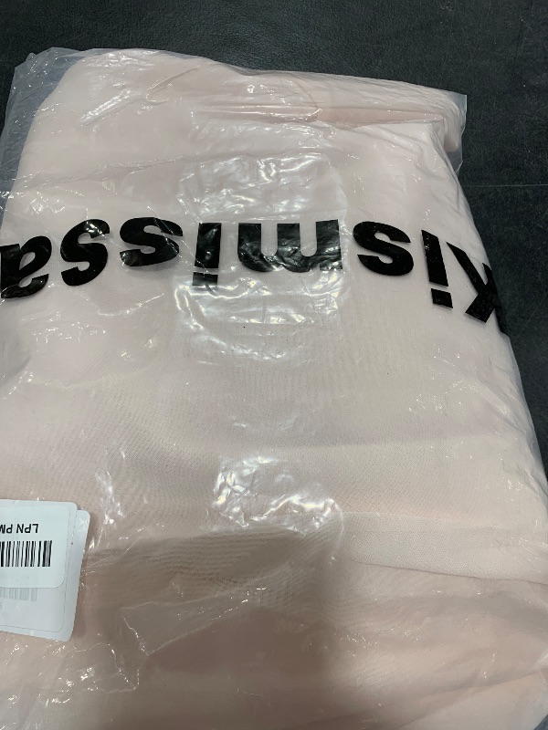 Photo 1 of Kismissal A-line One Shoulder Floor-Length Chiffon Junior Bridesmaid Dress for Wedding Teen Girls Party Gowns Blushing Pink
