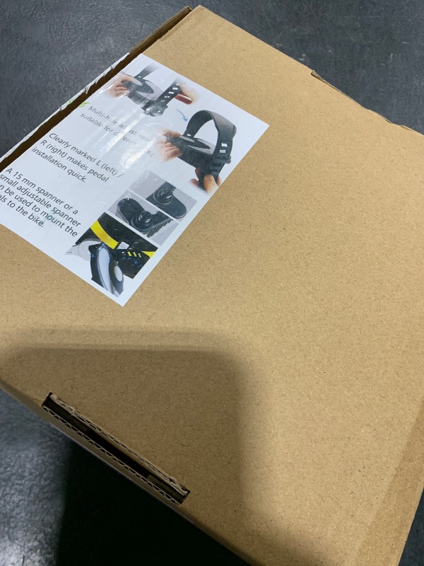 Photo 1 of Exercise Bike Pedals 1/2" with Straps for Peloton Bike, Spin Cycling Bike, Indoor Exercycle Bike, Stationary Recumbent Bicycle Replacement Parts
