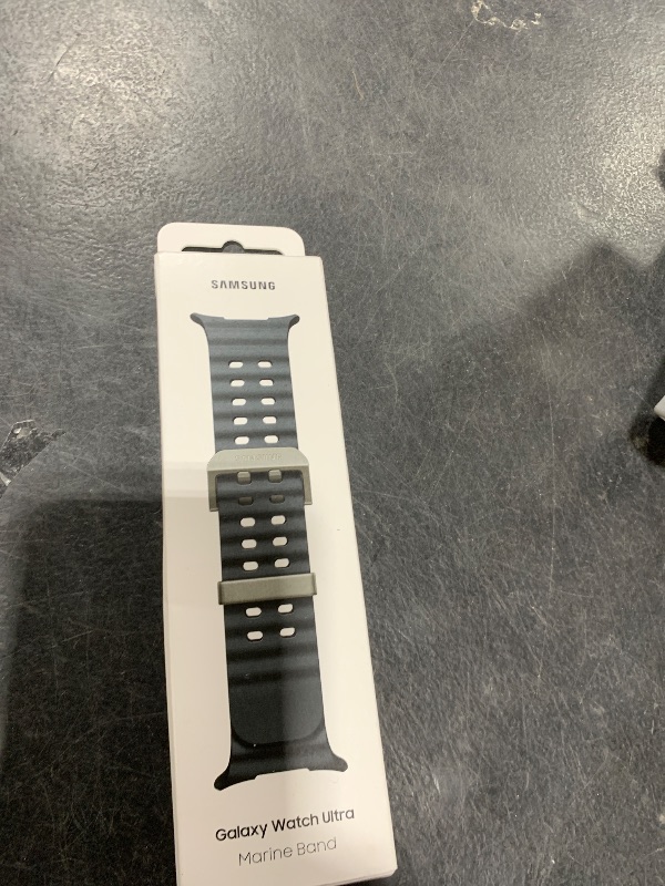 Photo 1 of SAMSUNG Galaxy Watch Ultra Marine Band, Smartwatch Replacement Strap for Men and Women, One Click Attachment, ET-SNL70MBEGUJ, Dark Gray