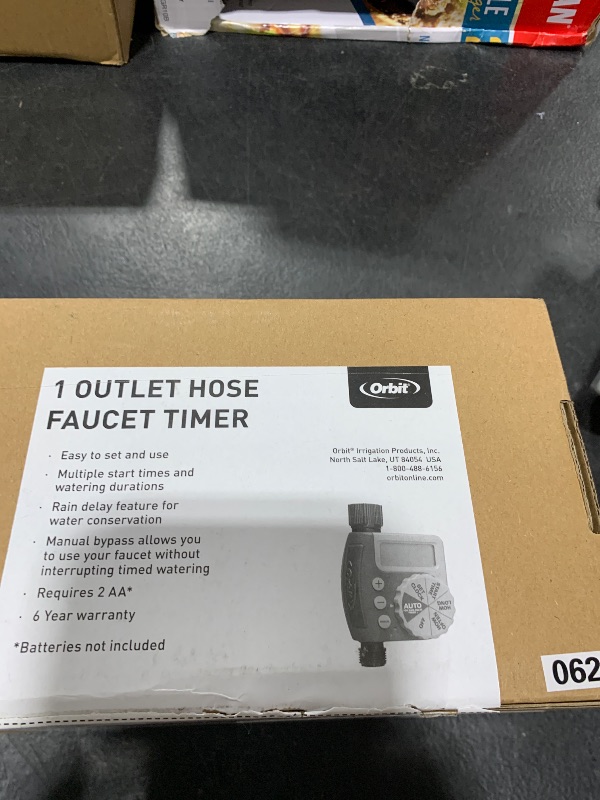 Photo 1 of Orbit 62061N Single-Outlet Hose Watering Timer, 1 Outlet, Green