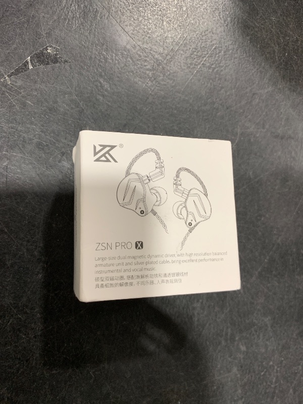 Photo 1 of Linsoul KZ ZSN PRO X Dual Driver 1BA+1DD Hybrid Metal Earphones HiFi in-Ear Monitor with Detachable Recessed 2Pin Cable,Zinc Alloy Panel (Without Mic, Grey)