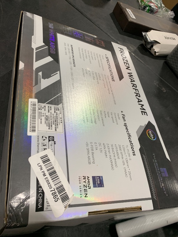 Photo 1 of Thermalright FW240 White ARGB CPU Water Cooler with 2 PWM Fans with 2000RPM,IPS LCD Screen with 320 * 240 Resolution,Liquid CPU Cooler with 2.4in LCD Display,PC Aio for AM5/Intel LGA1851/1700