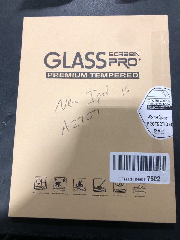 Photo 1 of ProCase Screen Protector for iPad A16 2025 11th/10th 2022 Generation (11-inch/10.9), HD Clear Tempered Glass Film Guard -2 Pack