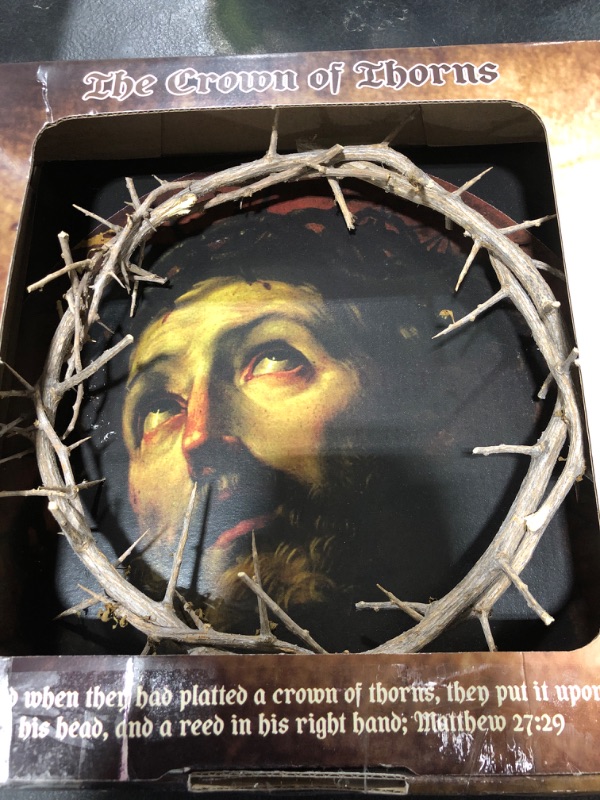 Photo 1 of Crown of Thorns - 9" Authentic Jesus Crown from The Holy Land of Jerusalem, Headpiece Replica for Cross Topper, Easter & Lent Decorations & Tree Topper, Gift Boxed, Made in Israel Jerusalem