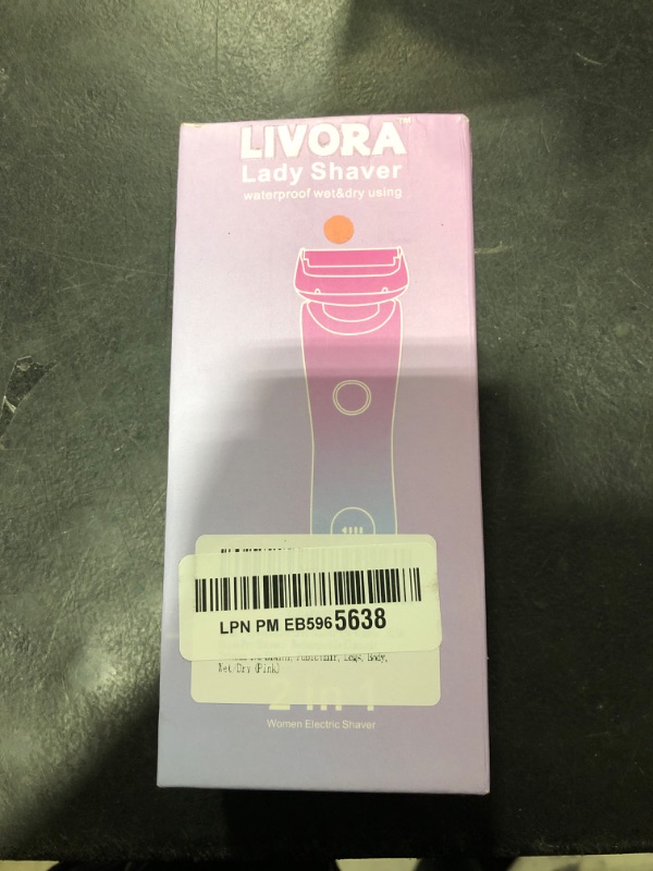 Photo 1 of Livora Electric Shaver for Women?Silk Glide Pro Shaver?Rechargeable Electric Trimmer for Bikini, Pubic Hair, Legs, Body, Wet/Dry (Pink)