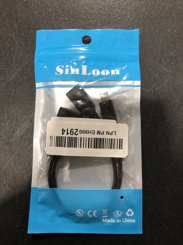 Photo 1 of SinLoon USB 2.0 Data Charge Y Splitter Cable, Micro USB Host OTG Cable with Micro USB Power Cable (USB A F to mirc M+F)