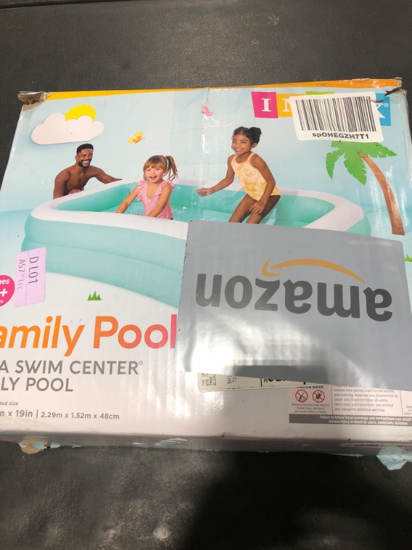 Photo 1 of Intex 57181EP Swim Center Inflatable Family Pool: 159 Gallon Capacity – 90" x 60" x 19" – Color May Vary