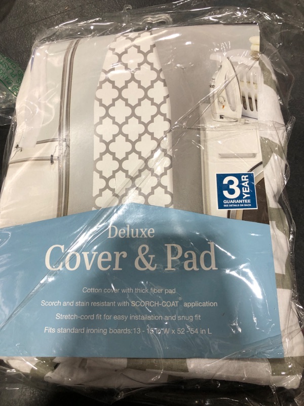 Photo 1 of Whitmor Deluxe Ironing Board Cover and Pad (Ironing board not included) - Medallion Grey