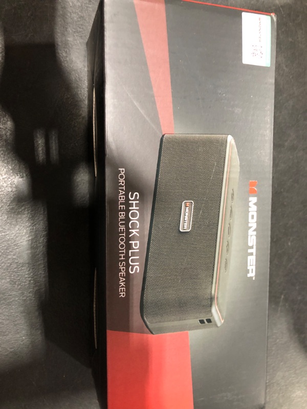 Photo 1 of Monster Shock Plus Bluetooth Speaker, Portable Speaker with 30W Loud Stereo Sound, Bluetooth 5.4, TWS Pairing, 15H Playtime, Support AUX/TF Card, IPX6 Waterproof Wireless Speakers for Outdoor, Home