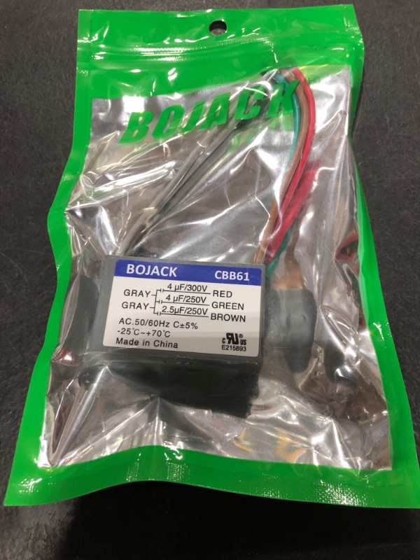 Photo 1 of BOJACK CBB61 4uf+4uf+2.5uf 250/300V 50/60 Hz Ceiling Fan Capacitor Start Run Ceiling Fan Capacitor Connecting Capacitor for Ceiling Fan(5 Wires)