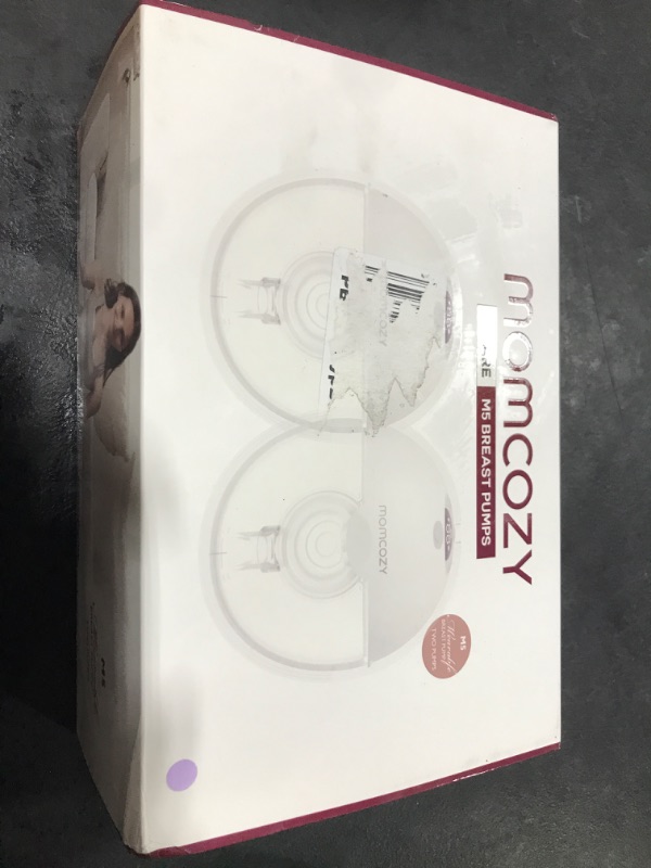 Photo 1 of Momcozy M5 Hands-Free Wearable Breast Pump, Double-Sealed Flange for Baby-Like Comfort, 3 Modes & 9 Suction Levels, Portable Electric Pump – 24mm, 2-Pack Lilac