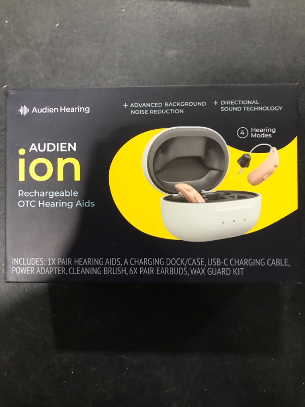 Photo 1 of Audien ION Wireless Rechargeable OTC Hearing Aid, Premium Comfort Design and Nearly Invisible