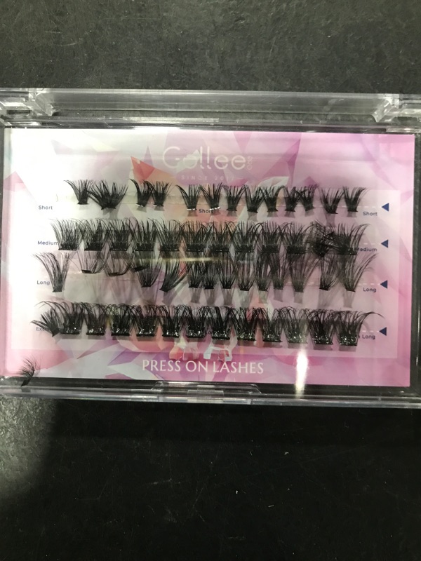 Photo 1 of Self Adhesive Eyelashes, No Glue Needed Self Adhesive Lash Clusters, Reusable Pre-Glued Eyelashes No Remover No Residue for Beginners