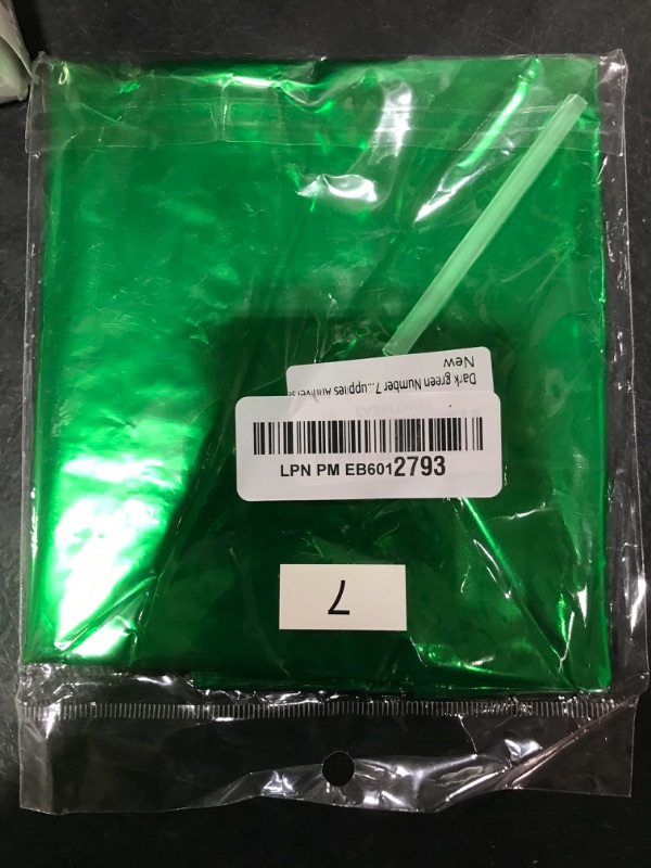 Photo 1 of Dark Green Number 7 Balloon 40 Inch, Big Large Foil Helium Number Balloons, Giant Mylar Number 7 Balloons for 7 Year Old Birthday Party Decorations Supplies Anniversary