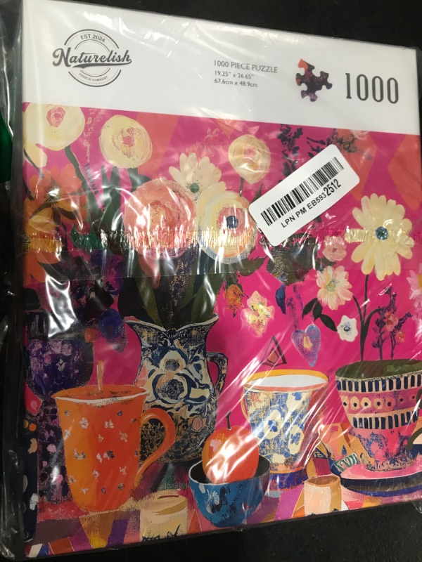 Photo 1 of Naturelish Puzzles for Adults 1000 Pieces - Flowers Art: Difficult Challenging Unique Jigsaw Puzzle for Adults, Gift for Women, 6-Color-Zone on Back Puzzles