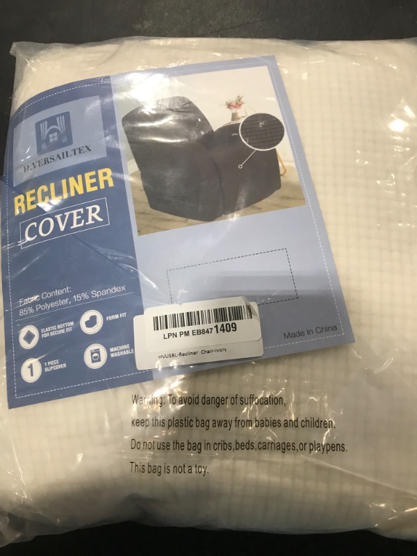 Photo 1 of H.VERSAILTEX Super Stretch Recliner Cover Recliner Couch Covers Recliner Chair Cover Form Fitted Non Slip Reclining Slipcovers for Standard Large Recliner, Soft Thick (1 Pack, Ivory)