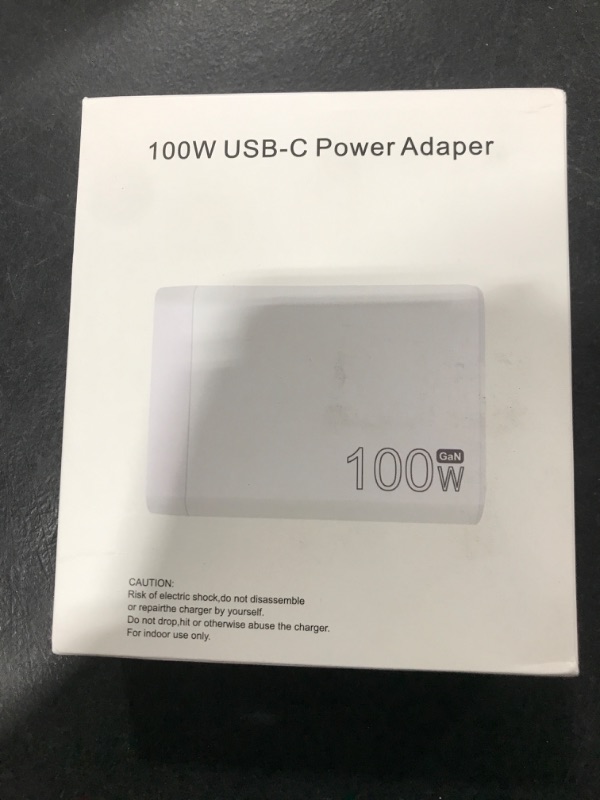 Photo 1 of 100W USB C Charger, 4-Port PD USB Power Adapter, GaN USB C Charger,Fast Charging Station,Compatible with Mac Book Pro/Air, iPad, iPhone 14 Pro, Galaxy S23 Ultra, Steam Deck, Dell XPS, Google Pixelbook