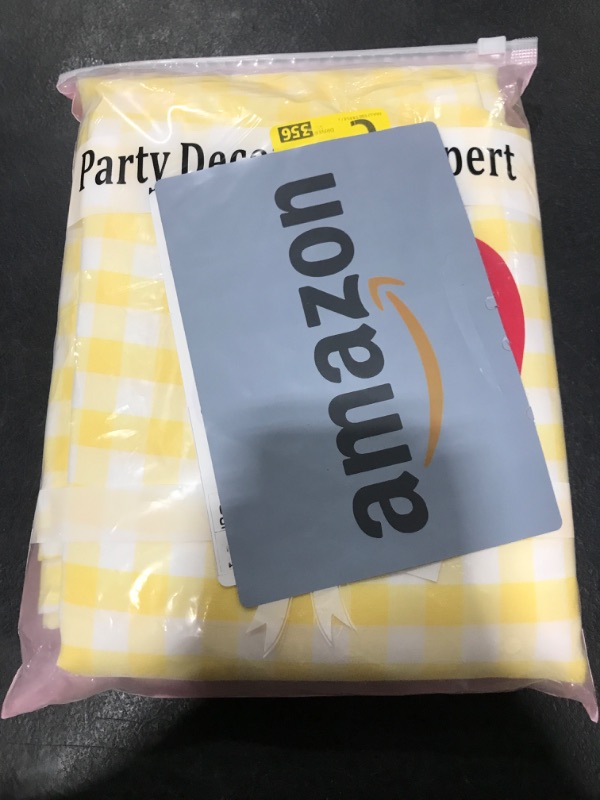 Photo 1 of DUOBAO Yellow and White Checked Tablecloth Rectangle 54 x 84 Inch Gingham Check Table Cloth for Picnic Yellow Tablecloth Buffalo Plaid Table-Cloths Farmhouse Decoration Tablecloths Overlay Linen