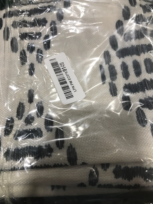 Photo 1 of ArtSocket Set of 4 Throw Pillow Covers Ikat Tribal and Boho Bohemian Black Ethnic Herringbone for Ideas Decor Linen Outdoor Pillow Cases Home Decorative Square 24x24 Inches Pillowcases