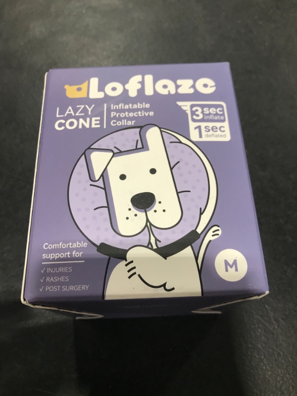 Photo 1 of Loflaze Soft Inflatable Dog Cone Collar for Small Medium Large Dogs - Neck Donut E Collar Alternative for Recovery After Surgery - Pink M