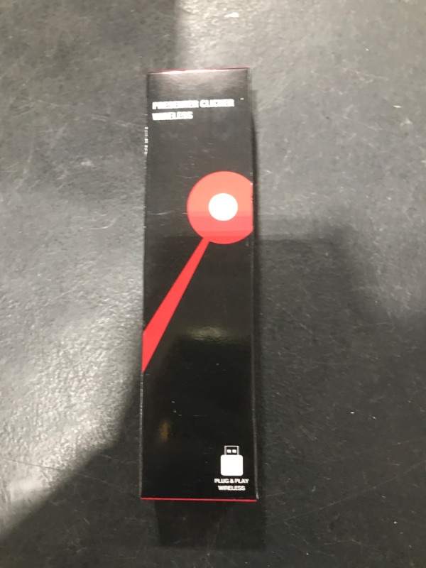 Photo 1 of Wireless Presenter, Hyperlink Volume Control Presentation Clicker RF 2.4GHz USB PowerPoint Clicker Presentation Remote Control Pointer Slide Advancer (Black)
