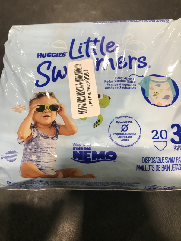 Photo 1 of Huggies Little Swimmers Disposable Swim Diapers, Size 3 (16-26 lbs), 20 Ct