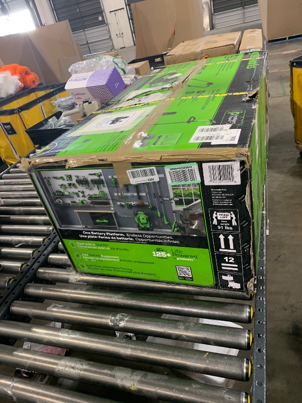 Photo 1 of Greenworks 48V (2x24V) 21" Brushless Mower+12" String Trimmer+320CFM Blower,(2) 5.0Ah Batteries and 4A Dual Port Charger