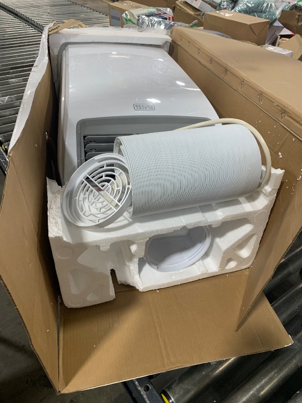 Photo 1 of BLACK+DECKER Portable Air Conditioner, 12,000 BTU (8,000 BTU SACC) for Rooms up to 550 Sq. Ft., Portable AC with Follow Me Remote Control and Window Kit, BPACT12WT, White