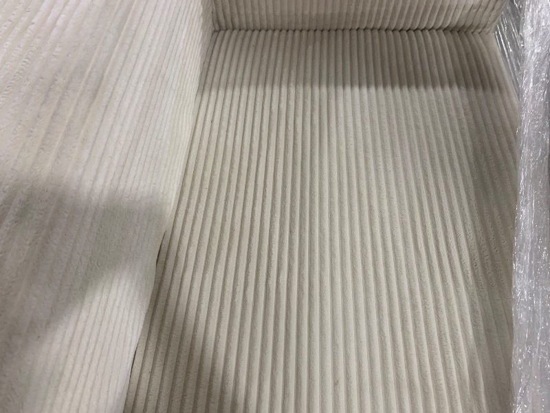 Photo 1 of White Ridged Sofa Set 