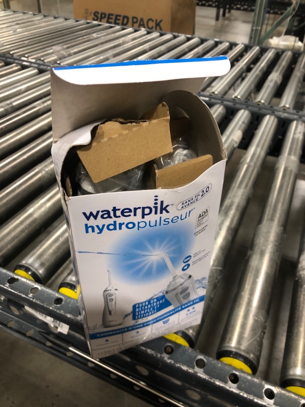 Photo 1 of Waterpik Cordless Advanced 2.0 Water Flosser For Teeth, Gums, Braces, Dental Care With Travel Bag and 4 Tips, ADA Accepted, Rechargeable, Portable, and Waterproof, White WP-580, Packaging May Vary