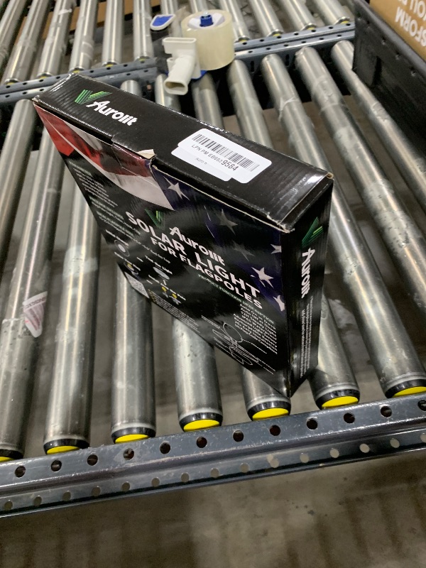 Photo 1 of Aurolit Flagpole Light Solar Powered, 6 Updated Ultra Bright 160 LED for 15-25 Ft Poles, 15 Hour Dusk to Dawn Auto On/Off, Aurora Lighting