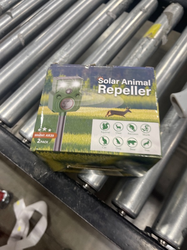 Photo 1 of 2 Packs Ultrasonic Animal Repeller Solar Powered, Cat Repellent Outdoor with Motion Sensor, Waterproof Deer Deterrent with LED Flash Light, Effective Repels Invasive Animal for Raccoon, Skunk, Dog