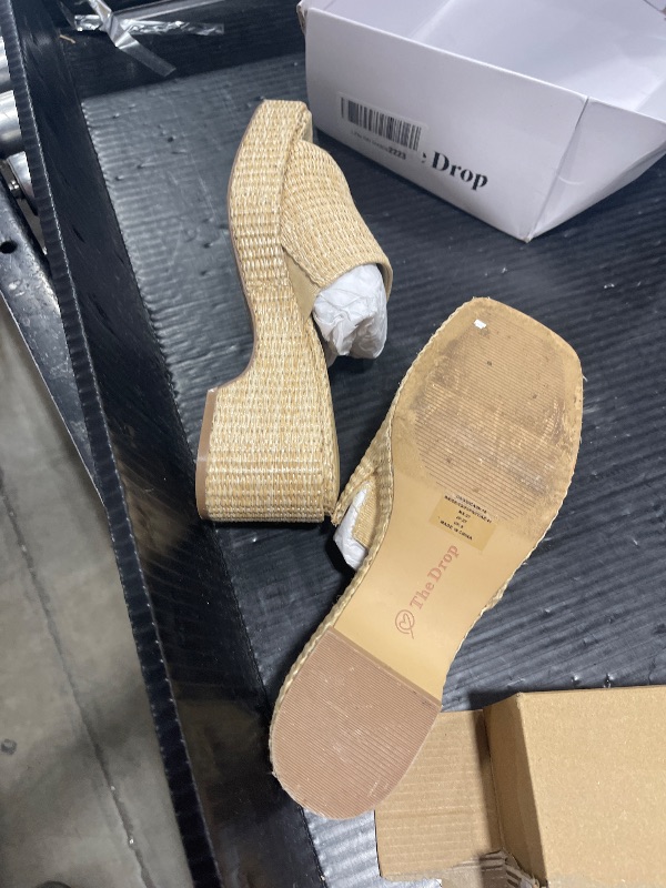 Photo 1 of The Drop Women's Bertina Platform Slide, Natural Raffia, 10