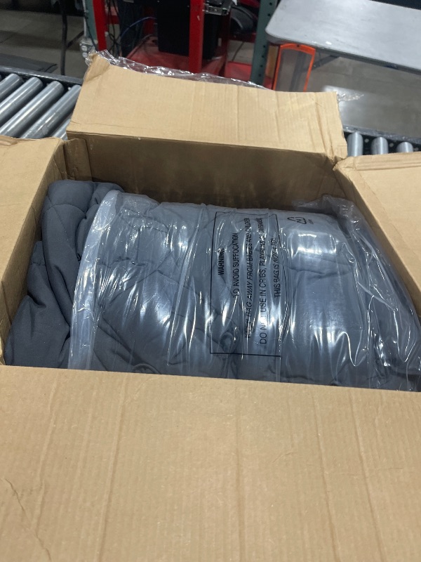 Photo 1 of EASELAND All Season Oversized Queen Soft Quilted Down Alternative Comforter Reversible Duvet Insert with Corner Tabs,Winter Summer Warm Fluffy,Dark Grey,98x98 inche