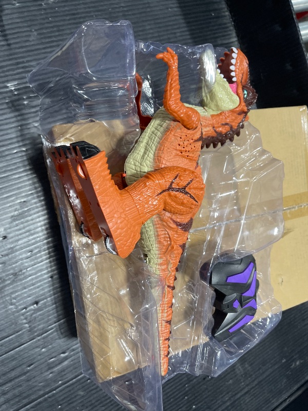 Photo 1 of TEMI Remote Control Dinosaur Toy with Simulated Flame Spray for Kids, Walking Dinosaur with Light and Sound for Boys 4-7, Electrical Tyrannosaurus with Fire Breathing, Gifts for Boys Girls 3+