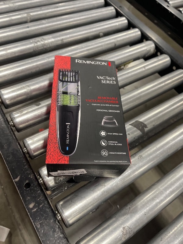 Photo 1 of Remington Vacuum Beard Trimmer,13 Length and Style Settings with Adjustable Length Comb (2-18mm),Vacuum Trimmer for Beard, Mustache, and Stubble, Rechargeable Lithium Power, Washable, Removable Blades