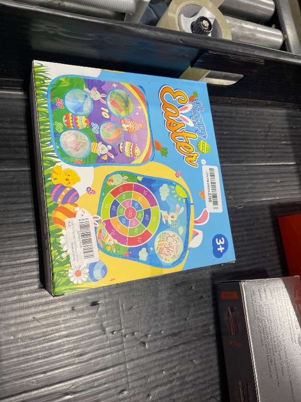 Photo 1 of Easter 3 in 1 Bean Bag Toss Games, Easter Party Games Outdoor with Easter Egg Bunny Chick Pattern and Scores, Easter Spring Games and Activities for Family Toss Game