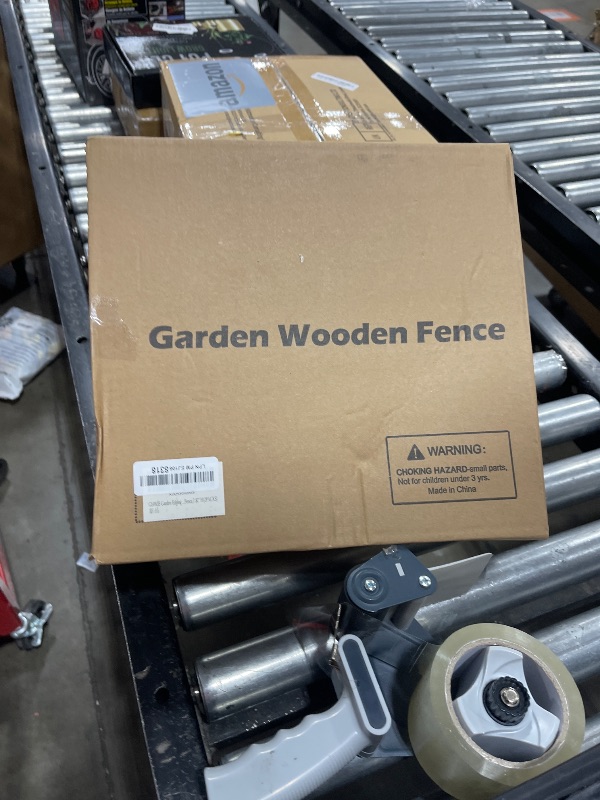 Photo 1 of GHWIE Garden Edging Border Garden Fence Wood Fence Border for Yard Patio Path Edging Decorative Landscape Edging Flower Bed Fence,7.87'' H x 48'' L(2 Pack,8Ft Total Length)