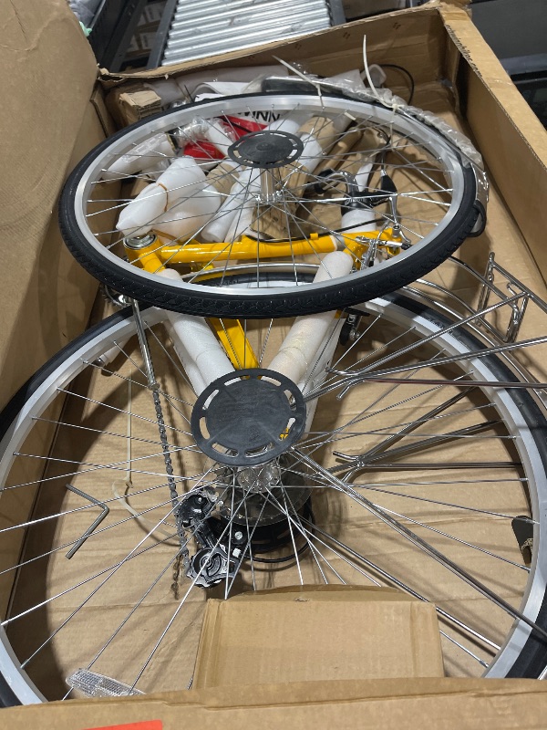 Photo 1 of Schwinn Wayfarer Hybrid Bike, 700c Mens and Womens Bike, 7-Speed Hybrid Bicycle, Retro Steel Frame, Front and Rear Linear Pull Brakes, Fenders, Cargo Space, Adult Bicycle